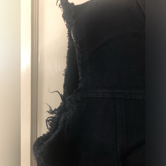 Dolls Kill Cropped Black Denim Jacket Size XX-Large - Picture 4 of 8